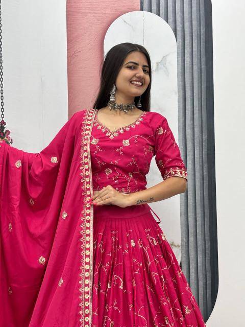 Tapi 318 crepe red Lehenga choli wholesale price in Surat